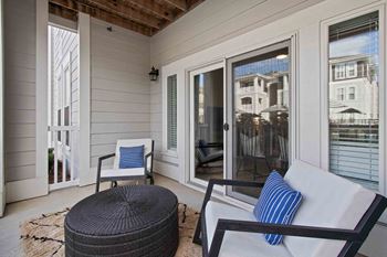 Personal patio or balcony with extra storage in select homes